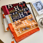 Hermès Double Sided Horse Pattern Silk Scarf for Women – product image 7