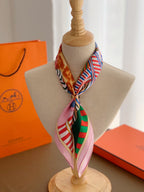 Hermès Fantasy Saddle Small Square Silk Scarf for Women – product image 16