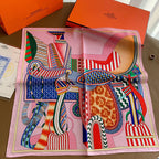 Hermès Fantasy Saddle Small Square Silk Scarf for Women – product image 4