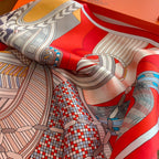 Hermès Fantasy Saddle Small Square Silk Scarf for Women – product image 9