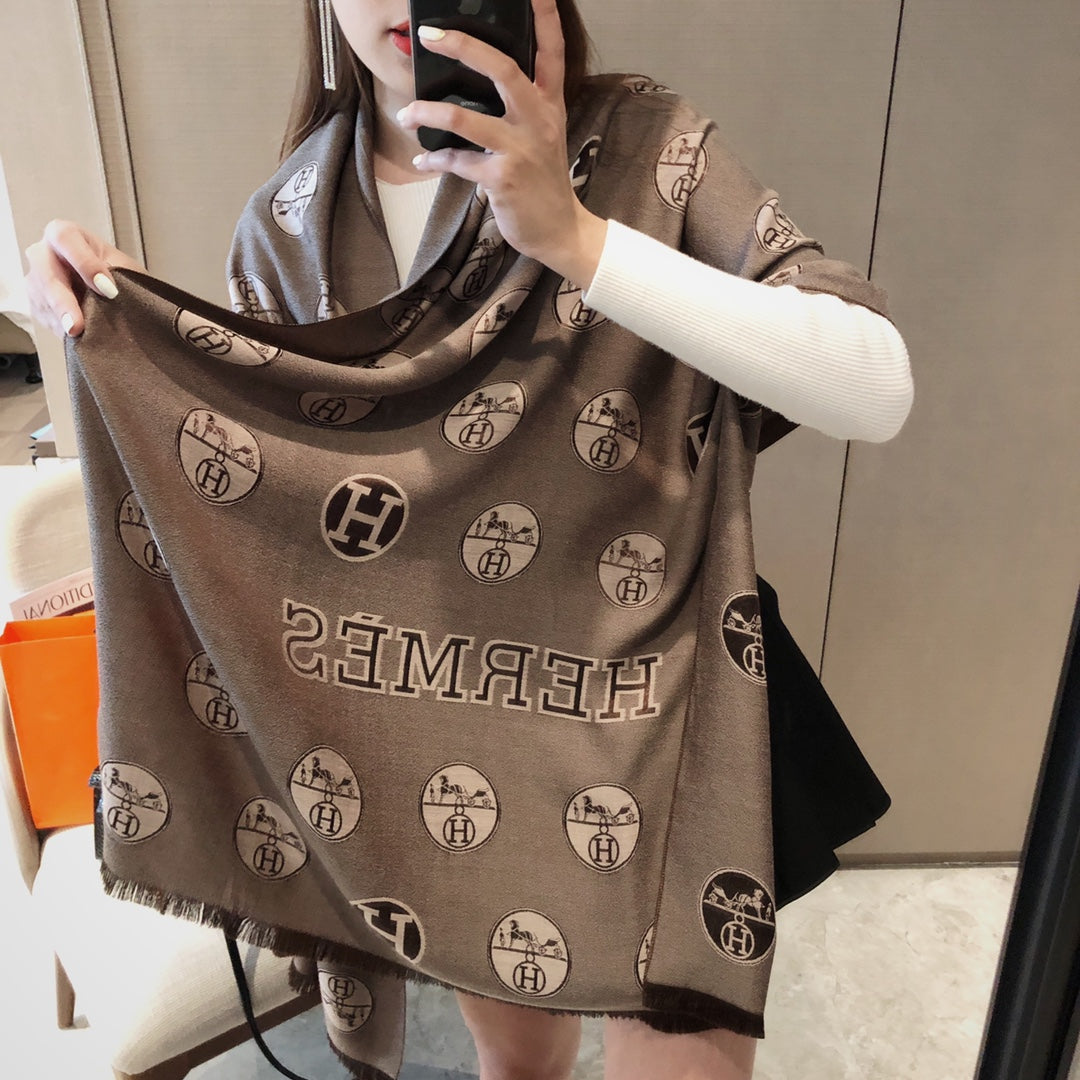 Hermès H Tencel Cotton Jacquard Scarf for Women – product image 5