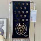 Hermès Horse Carriage Embossed Cashmere Scarf for Women – product image 1