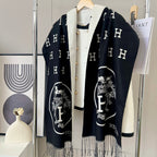 Hermès Horse Carriage Embossed Cashmere Scarf for Women – product image 2