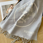 Hermès Horse Carriage Embossed Cashmere Scarf for Women – product image 21