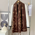 Hermès Horse Carriage Embossed Cashmere Scarf for Women – product image 3