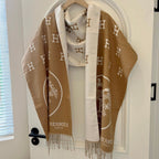 Hermès Horse Carriage Embossed Cashmere Scarf for Women – product image 4
