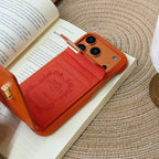 Hermès iPhone 17 Pro Max Case – Leather Hermes Phone Case With Card Holder
