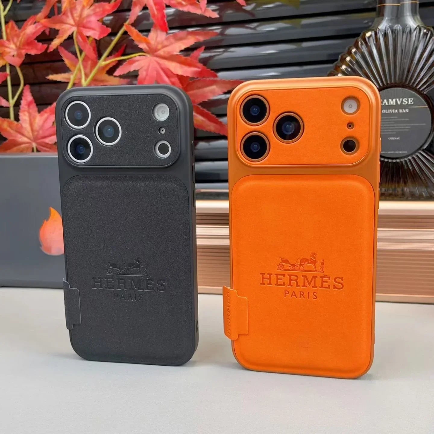 Black Hermes iPhone 17 Pro Max Case – Luxury Hermes iPhone Case