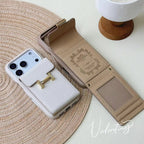 Hermès iPhone 17 Pro Max Case – Leather Hermes Phone Case With Card Holder