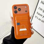 Black Hermès iPhone 17 Pro Max Case with Card Slot – Luxury Leather Hermes Phone Case