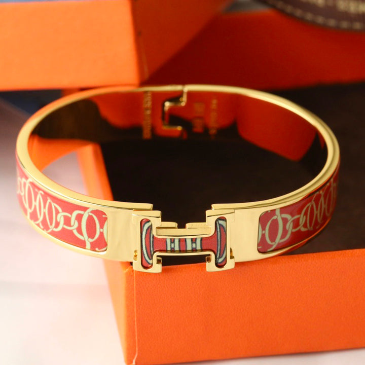 Hermès Letter Buckle Pattern Enamel Bracelet – Luxury Jewelry – product image 3