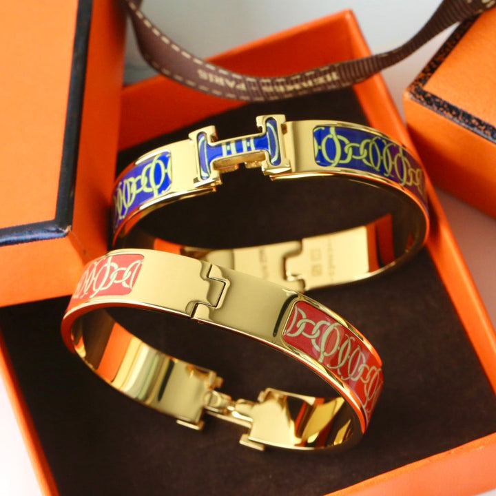 Hermès Letter Buckle Pattern Enamel Bracelet – Luxury Jewelry – product image 9