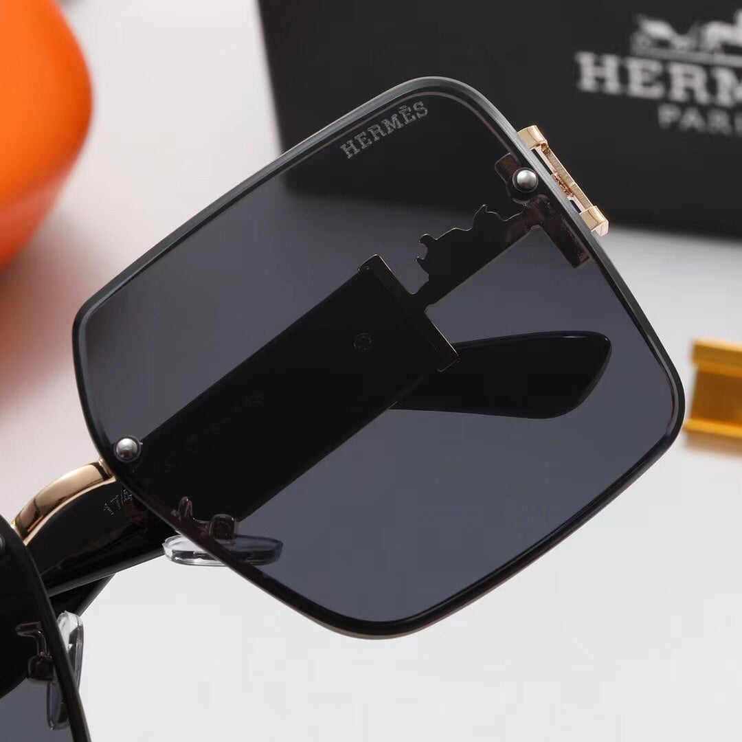 Hermès Oversized Square Metal Polarized Sunglasses for Unisex – product image 14