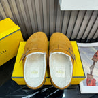 Hermès Suede Fur Slippers – slippers product image 10