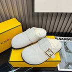 Hermès Suede Fur Slippers – slippers product image 4