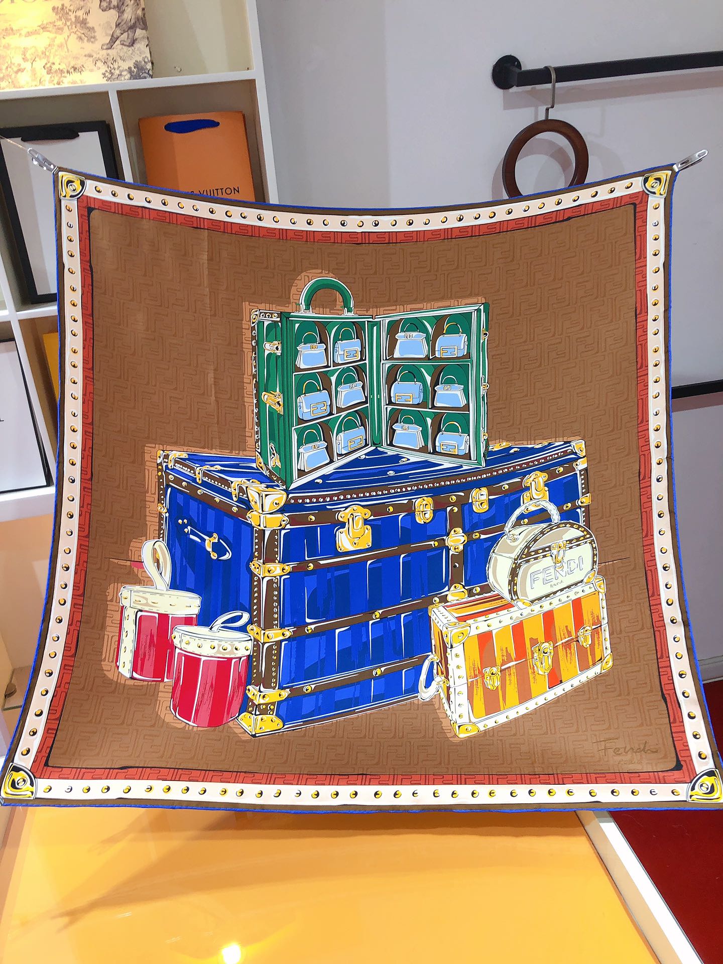 Hermès Vintage Handbag Graphic Print Silk Scarf for Women – product image 2