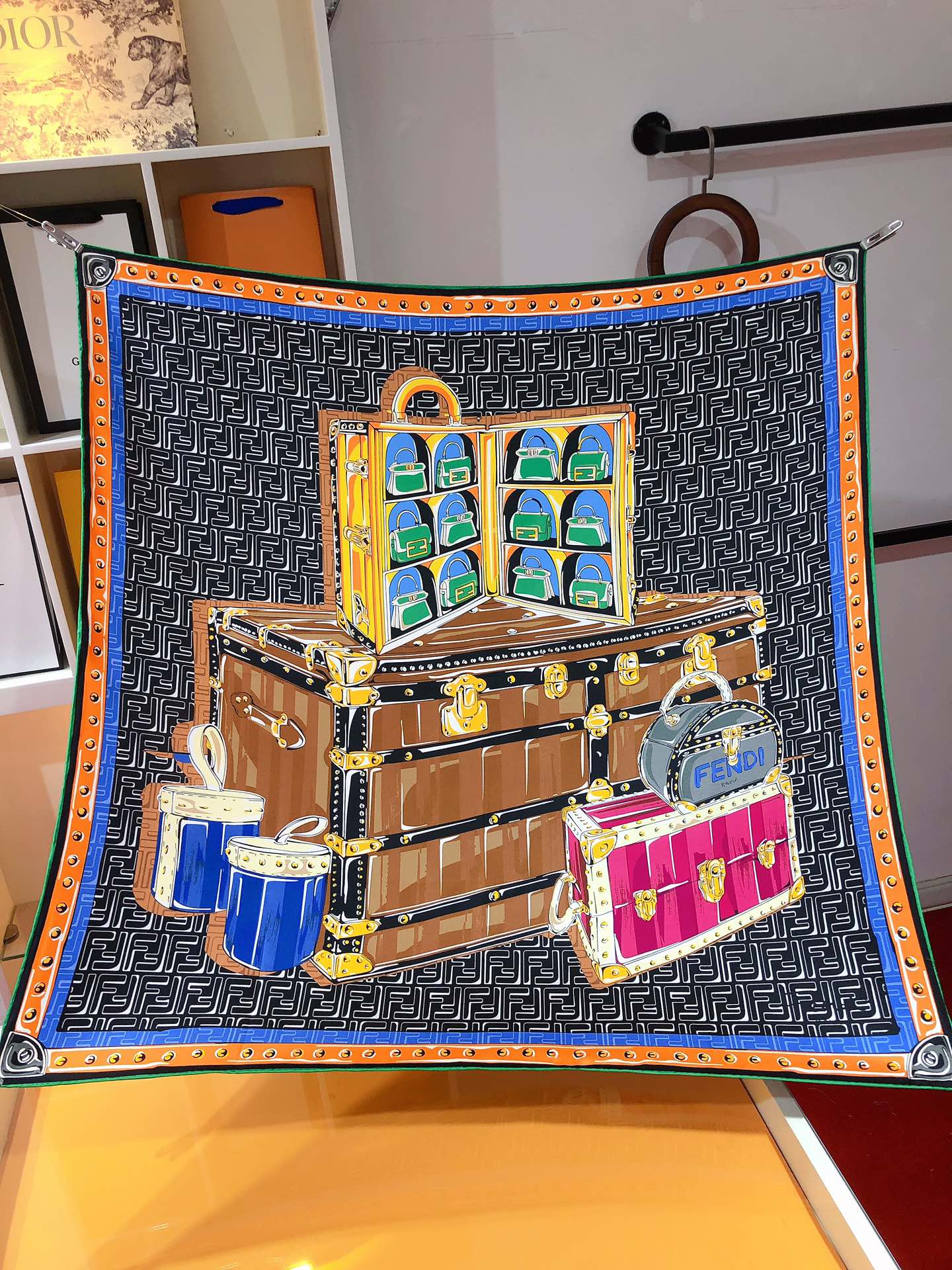 Hermès Vintage Handbag Graphic Print Silk Scarf for Women – product image 3