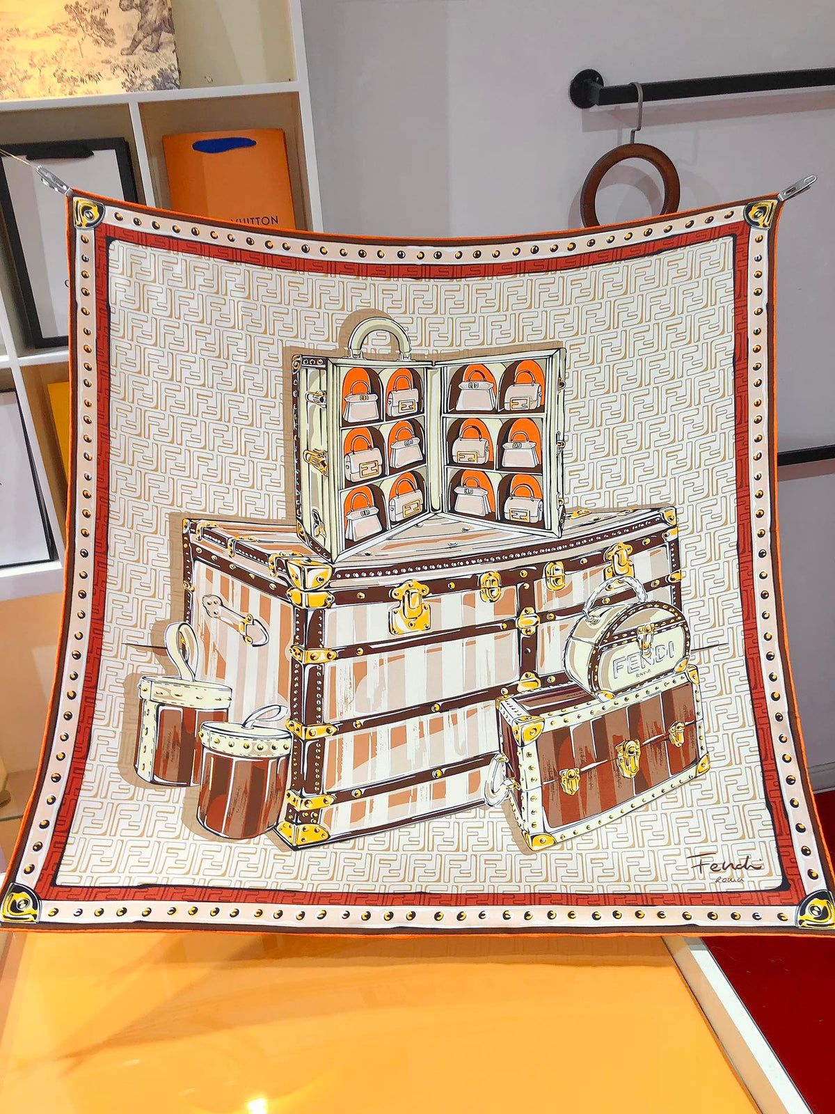 Hermès Vintage Handbag Graphic Print Silk Scarf for Women – product image 4