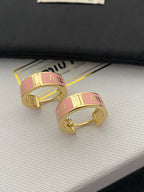 Enamel brass earrings