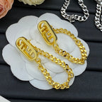 O'Lock Metal Chain Earrings