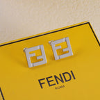 Interlocking F Metal Earrings