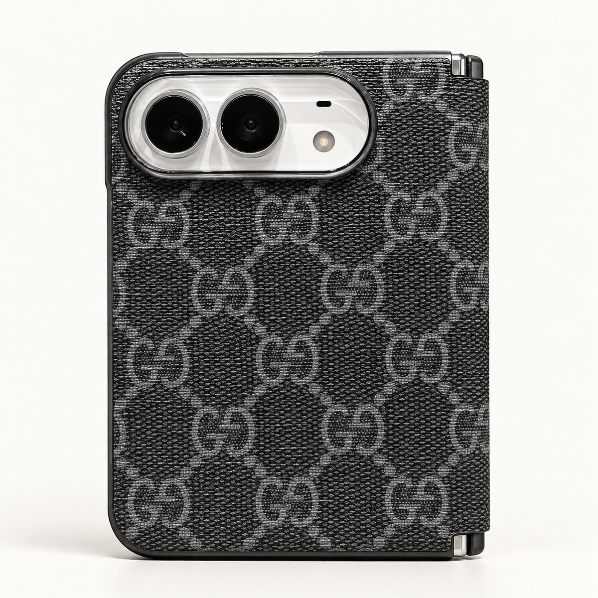 Gucci Black & Gray GG iPhone Duo Case | NUVALOVA