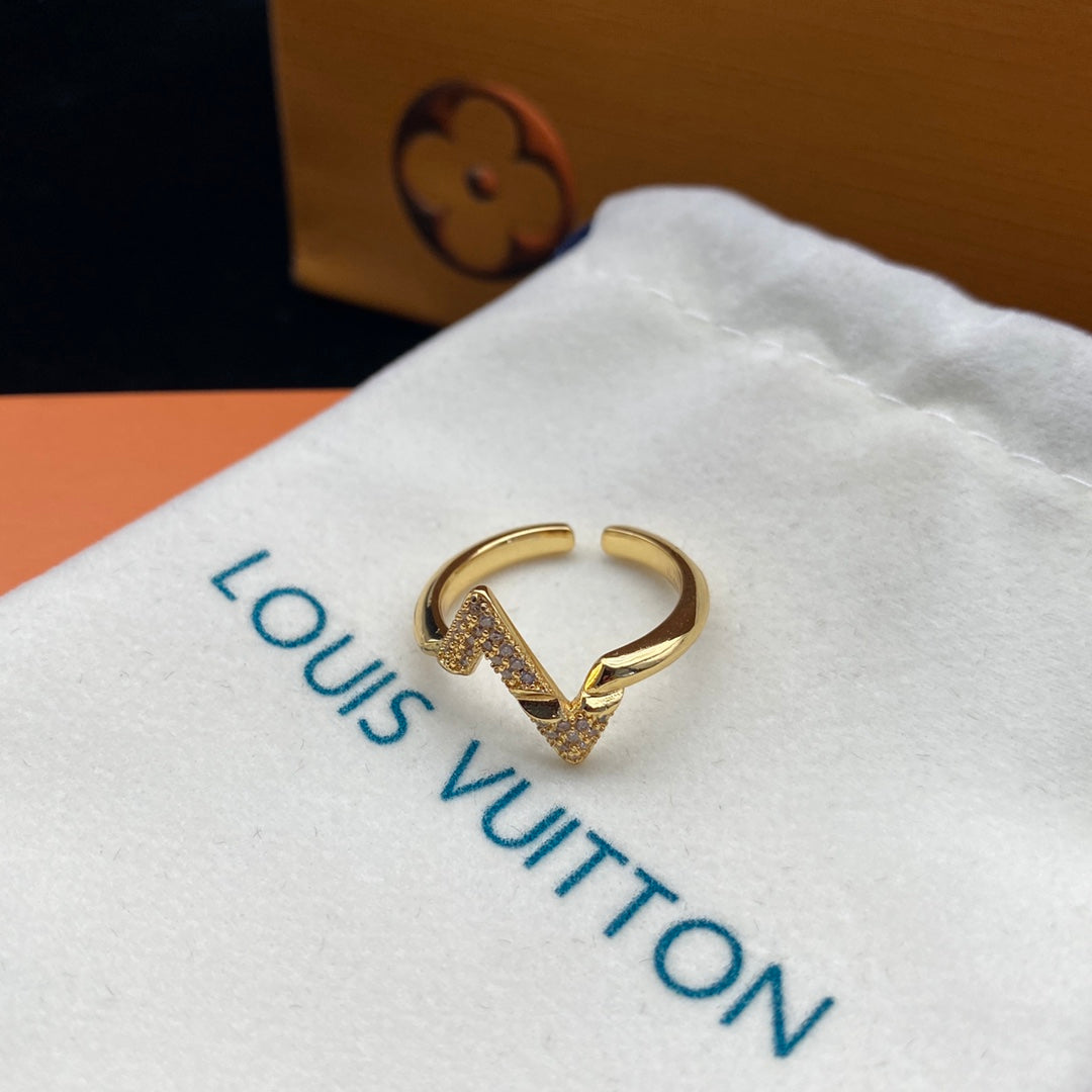 Louis Vuitton 3-Color Classic Zircon Open Ring – Luxury Designer Jewelry – product image 1