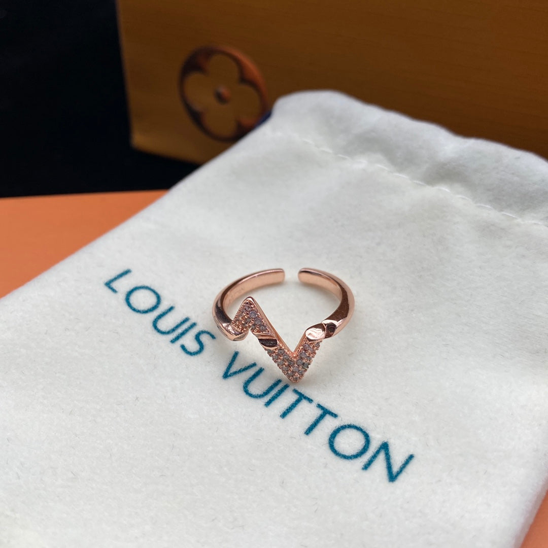 Louis Vuitton 3-Color Classic Zircon Open Ring – Luxury Designer Jewelry – product image 2