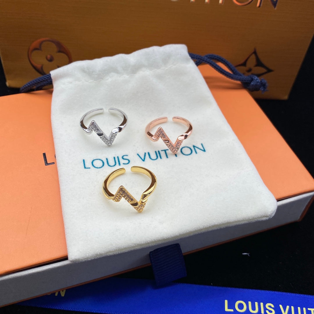 Louis Vuitton 3-Color Classic Zircon Open Ring – Luxury Designer Jewelry – product image 8