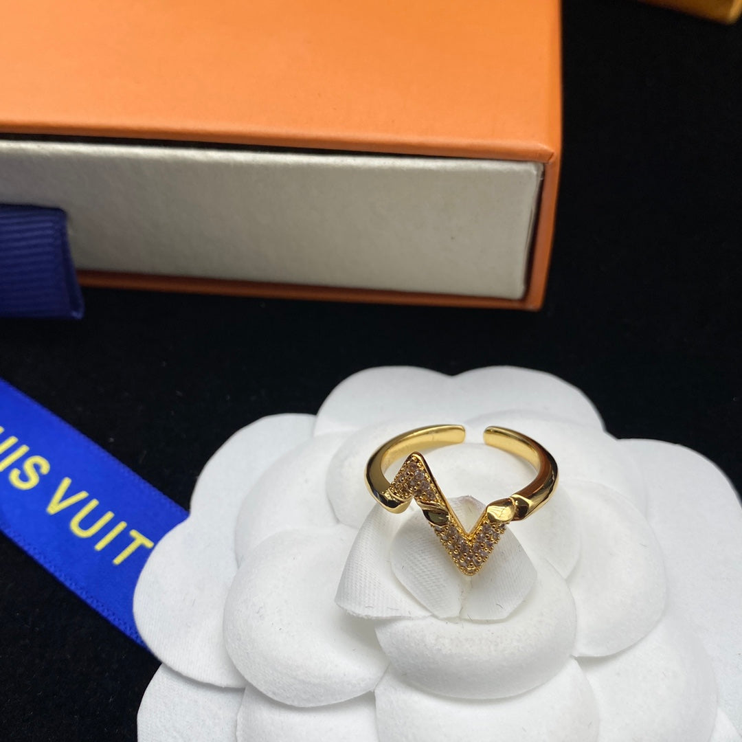 Louis Vuitton 3-Color Classic Zircon Open Ring – Luxury Designer Jewelry – product image 9