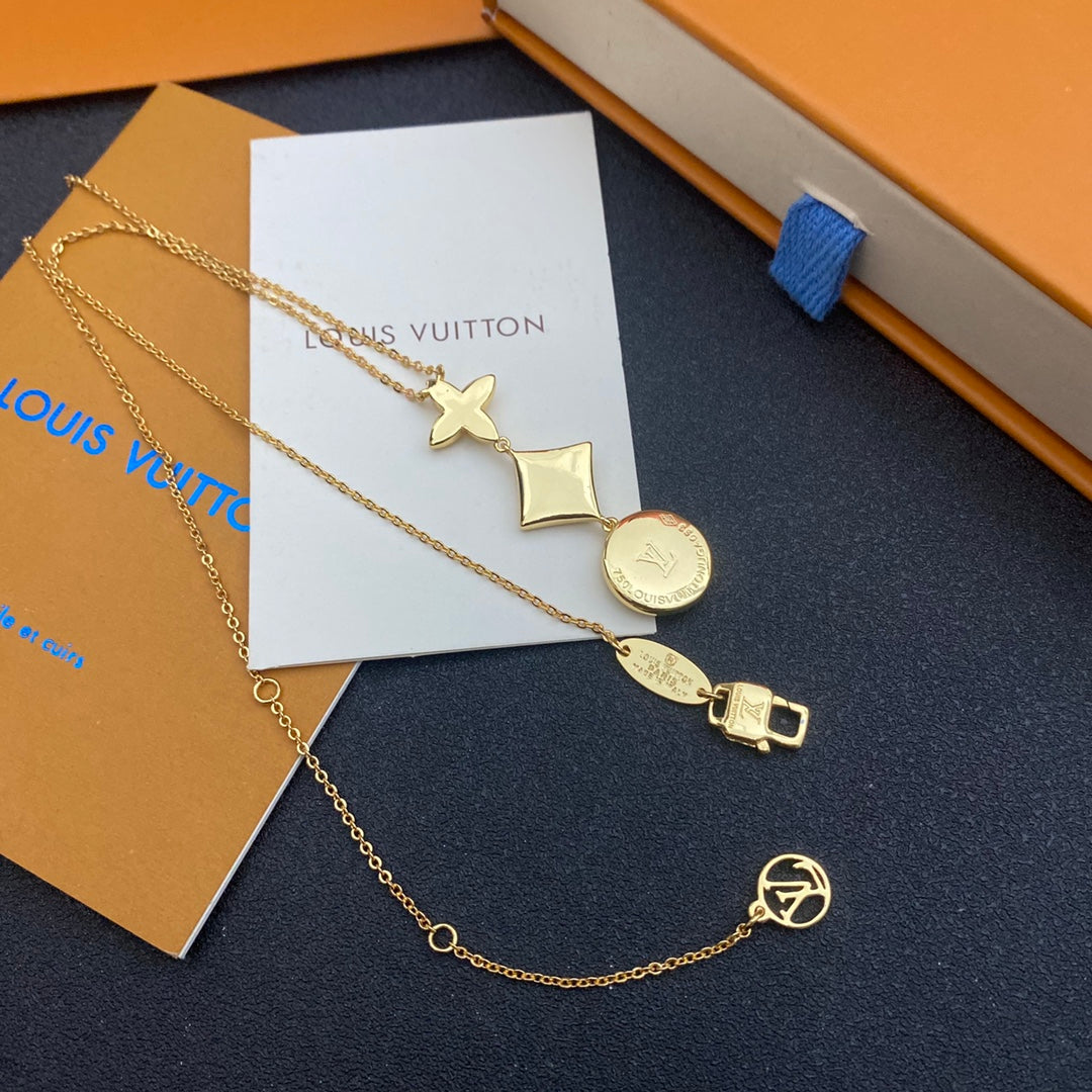 Louis Vuitton 3 Flower Necklace – Luxury Designer Jewelry – product image 2