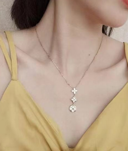 Louis Vuitton 3 Flower Necklace – Luxury Designer Jewelry – product image 3