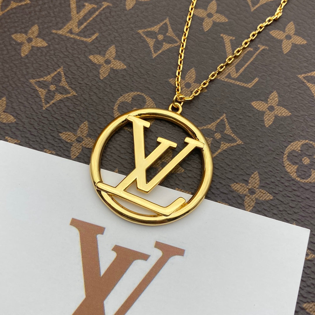 Louis Vuitton Big Circle Logo Necklace – Luxury Designer Jewelry – product image 2