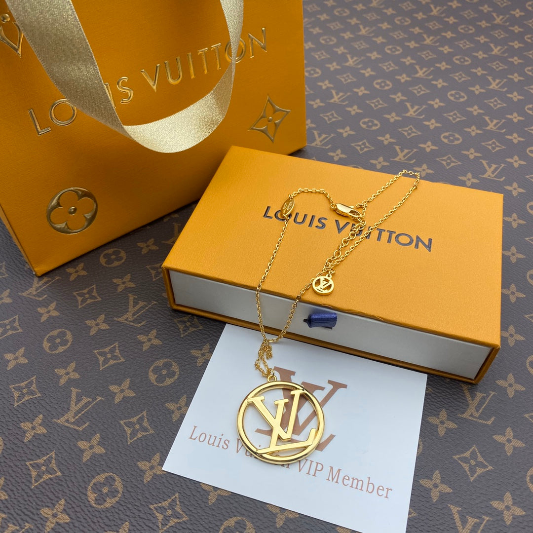 Louis Vuitton Big Circle Logo Necklace – Luxury Designer Jewelry – product image 6