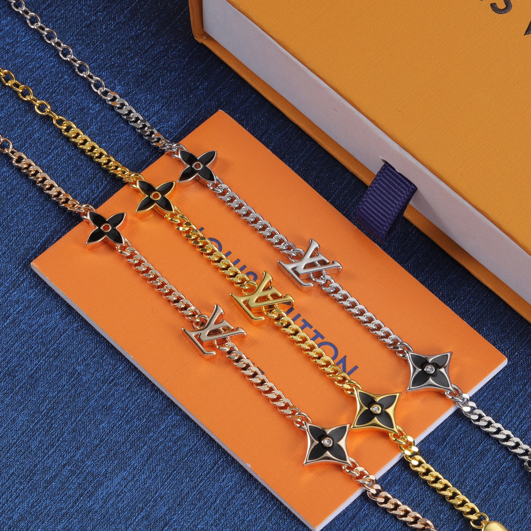 Louis Vuitton Black Four-Leaf Clover Metal Bracelet – Luxury Jewelry – product image 9