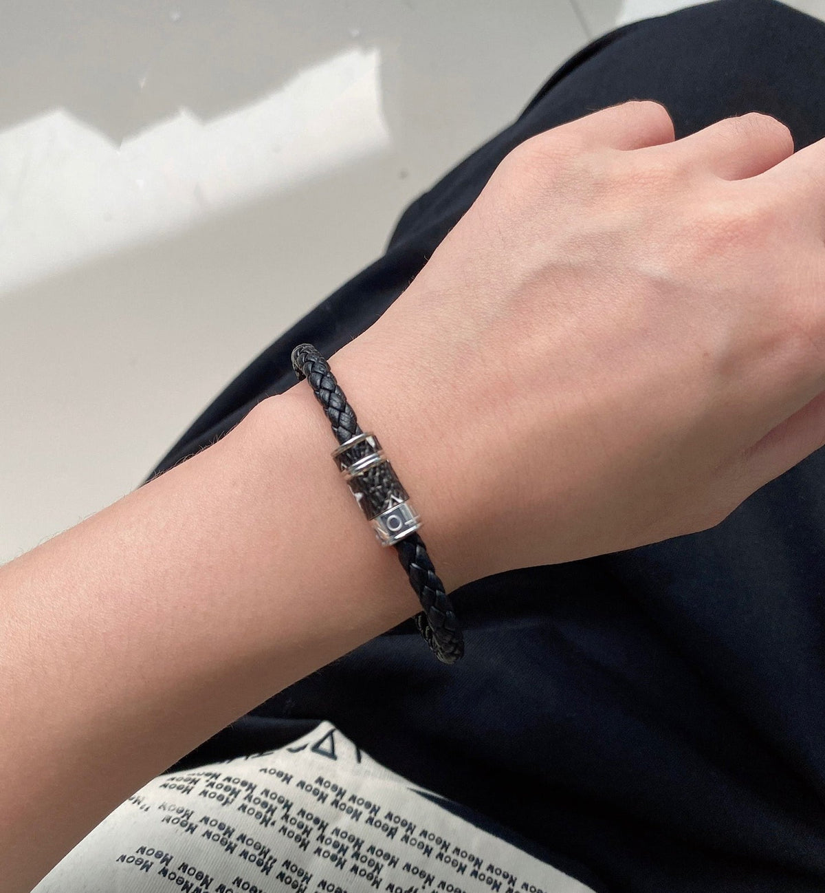 Louis Vuitton Black Leather Bracelet – Luxury Jewelry – product image 3