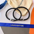 Louis Vuitton Black Leather Bracelet – Luxury Jewelry – product image 8