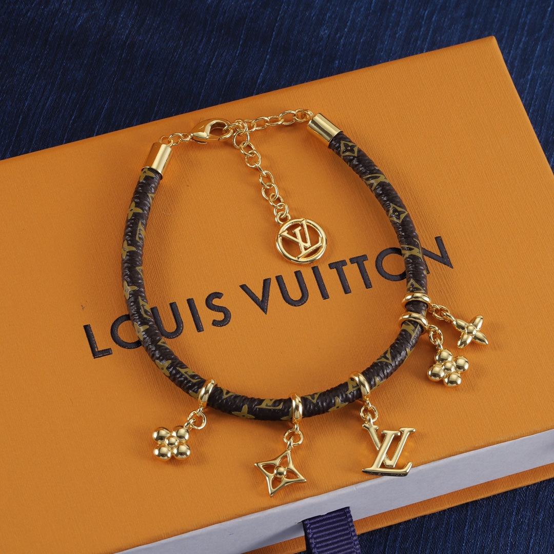 Louis Vuitton Blooming Pendant Leather Bracelet – Luxury Jewelry – product image 1
