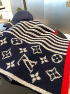 Louis Vuitton Cashmere 4 Colorblock Monogram Knitted Scarf for Women – product image 5