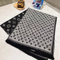 Louis Vuitton Cashmere Color Block Letter Border Jacquard Scarf for Women – product image 7