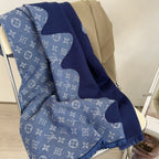 Louis Vuitton Cashmere Colorblock Edition Letter Jacquard Scarf for Women – product image 11