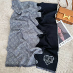 Louis Vuitton Cashmere Colorblock Edition Letter Jacquard Scarf for Women – product image 15
