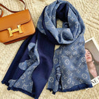 Louis Vuitton Cashmere Colorblock Edition Letter Jacquard Scarf for Women – product image 4