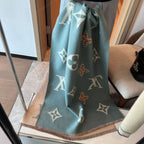Louis Vuitton Cashmere Leopard Print Monogram Scarf Shawl for Women – product image 4