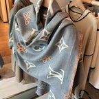 Louis Vuitton Cashmere Leopard Print Monogram Scarf Shawl for Women – product image 8