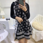 Louis Vuitton Cashmere Letter Jacquard Scarf Shawl for Women – product image 10