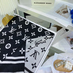 Louis Vuitton Cashmere Letter Jacquard Scarf Shawl for Women – product image 7