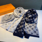 Louis Vuitton Cashmere Monogram Elements Jacquard Knitted Scarf for Women – product image 10