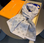 Louis Vuitton Cashmere Monogram Elements Jacquard Knitted Scarf for Women – product image 12