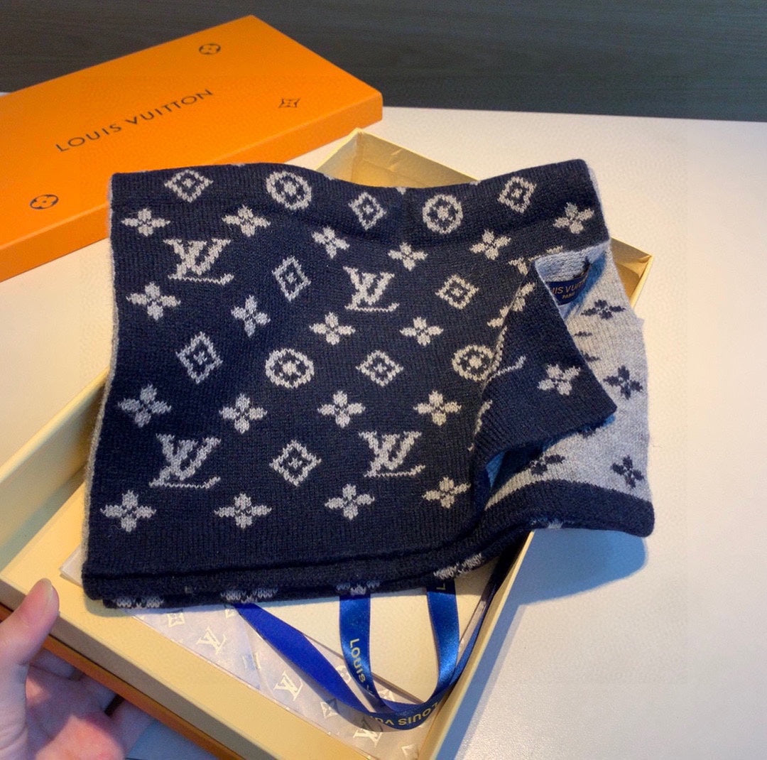 Louis Vuitton Cashmere Monogram Elements Jacquard Knitted Scarf for Women – product image 3